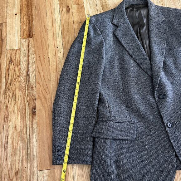Vintage 80s mens‎ wool blazer blue classic retro 41 R sports coat jacket - Picture 8 of 9